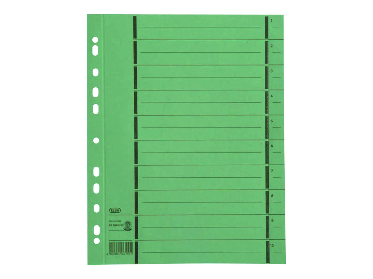 ELBA Trennblatt 400004667 DIN A4 250g Manilakarton grn