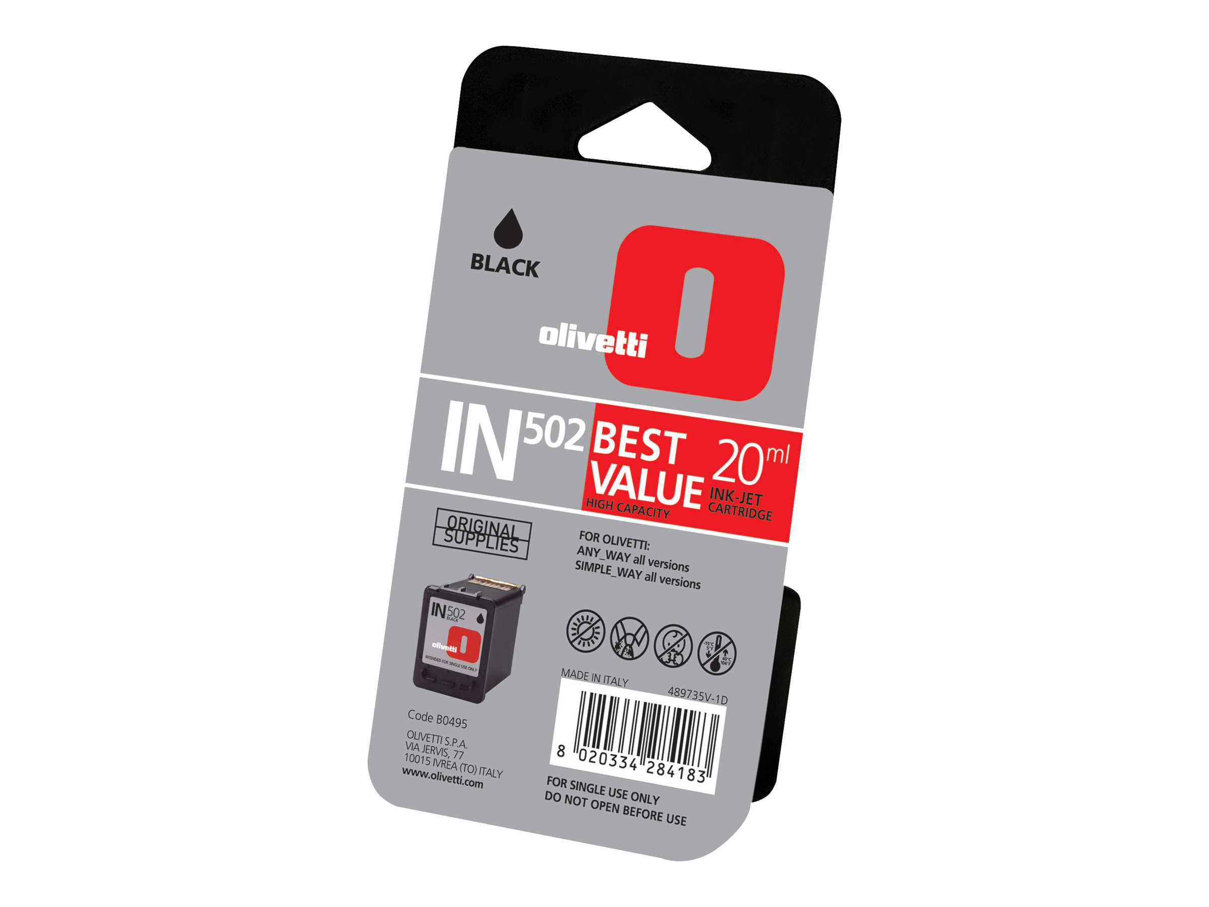 Olivetti High-capacity ink-jet cartridge IN502 ink cartridge Original Black