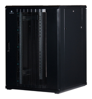 Rockstable 22 HE 19 Serverschrank mit Gitternetztr - Freistehendes Gestell - 22U - 800 kg - Sperrschloss - Ablageschienen - Verstellbare Fe