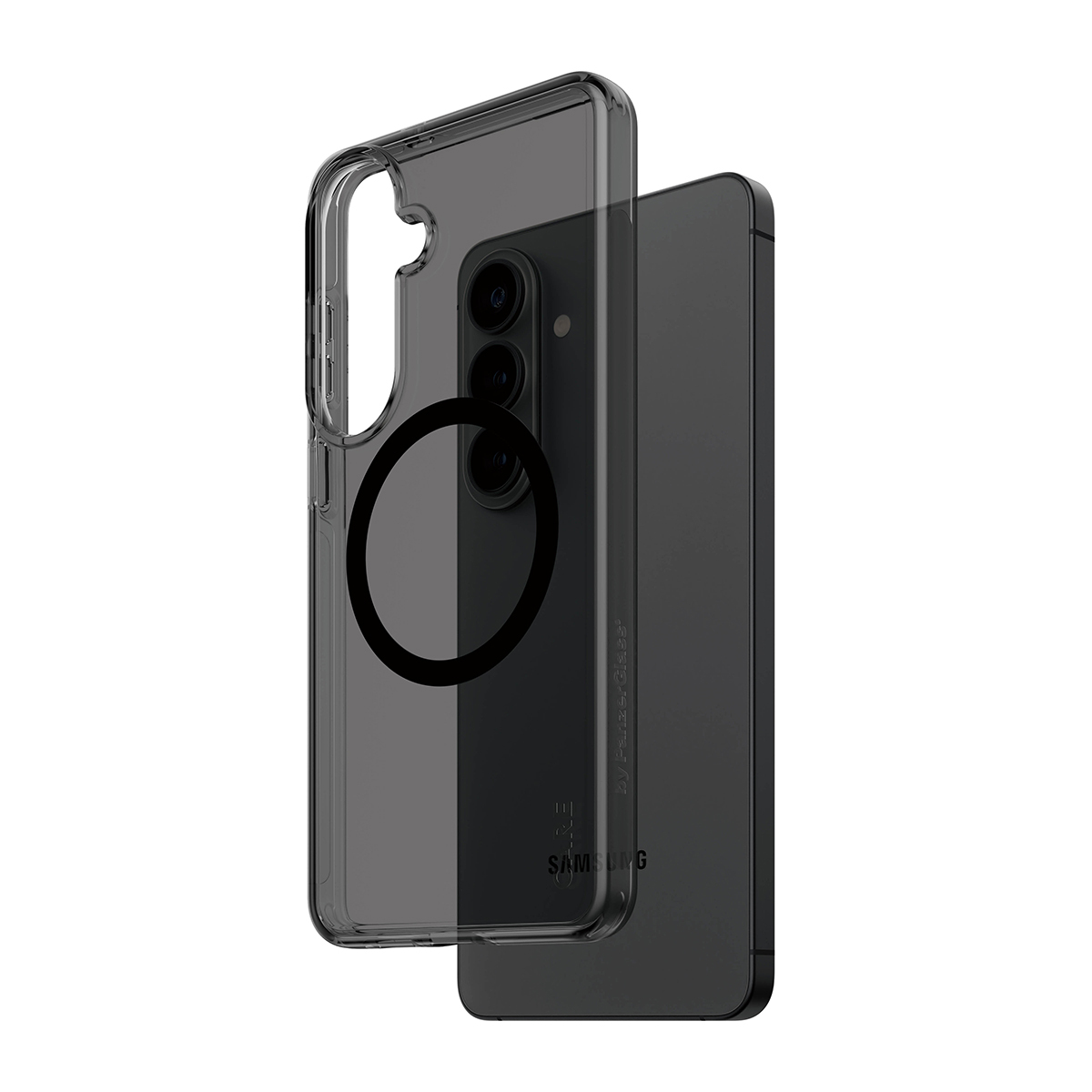 PanzerGlass CARE by � Smokey Case w. Black Qi Samsung Galaxy S26+ funda para tel�fono m�vil Negro