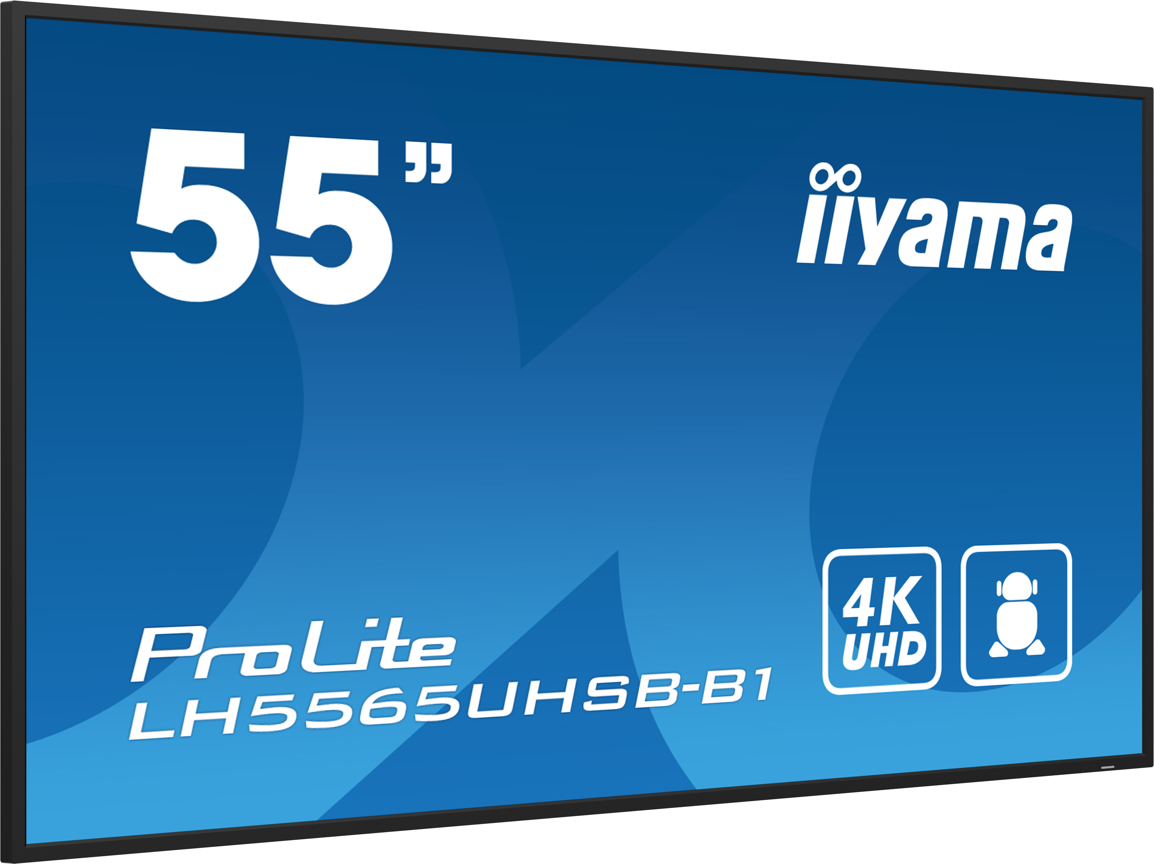 iiyama LH5565UHSB-B1 Signage Display Kiosk design 138.7 cm (54.6) LED Wi-Fi 800 cd/m� 4K Ultra HD Black Built-in processor Android 11 24/7