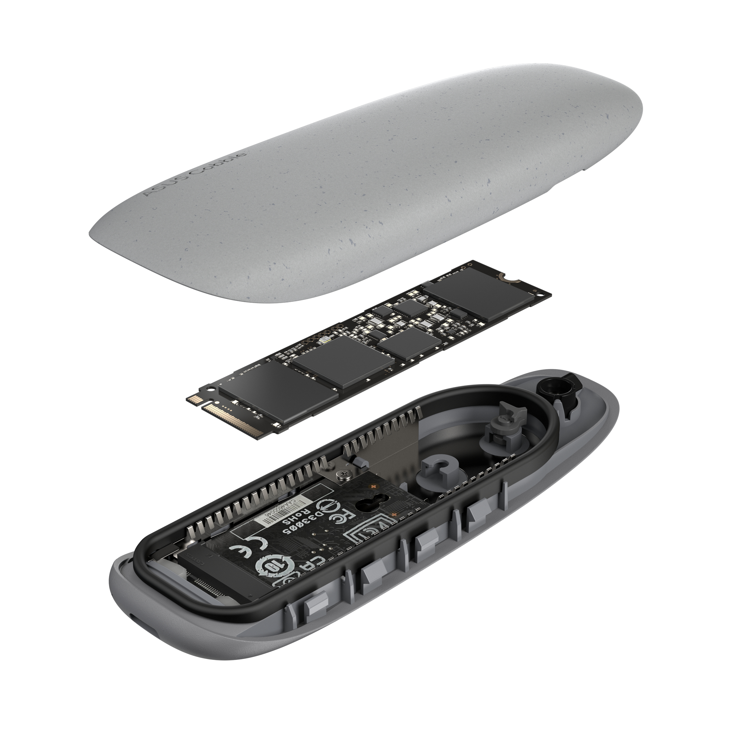 ASUS Cobble - Speichergehuse - M.2 - M.2 NVMe Card - USB-C 3.2 (Gen 2x1)