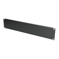 Extralink Front Blank Panel 2U 19 Black - Gestell-Blindplatte - Schwarz - Stahl - 2U - 48,3 cm (19)