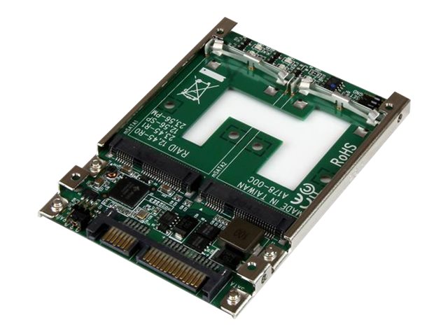 StarTech.com Adaptador Conversor de SSD mSATA Doble a SATA RAID de 2,5 Pulgadas - Convertidor