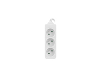 Lanberg PS0-03E-0300-W - 3 m - 3 AC-Ausgnge - Indoor - Typ E (FR) - Wei - 10 A