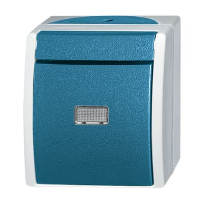 Busch-Jaeger 2621 WGL-53 interruttore della luce Termoplastica Turchese, Bianco