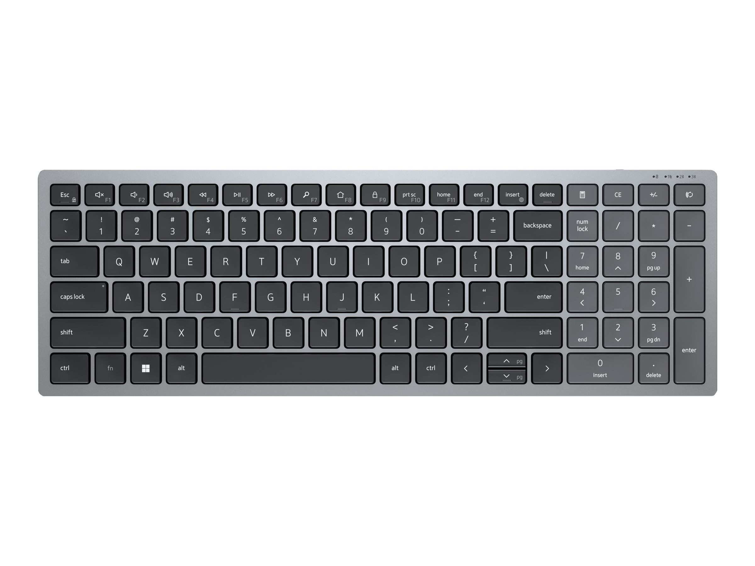 DELL KB740 tastiera RF senza fili + Bluetooth QWERTZ Tedesco Grigio, Nero