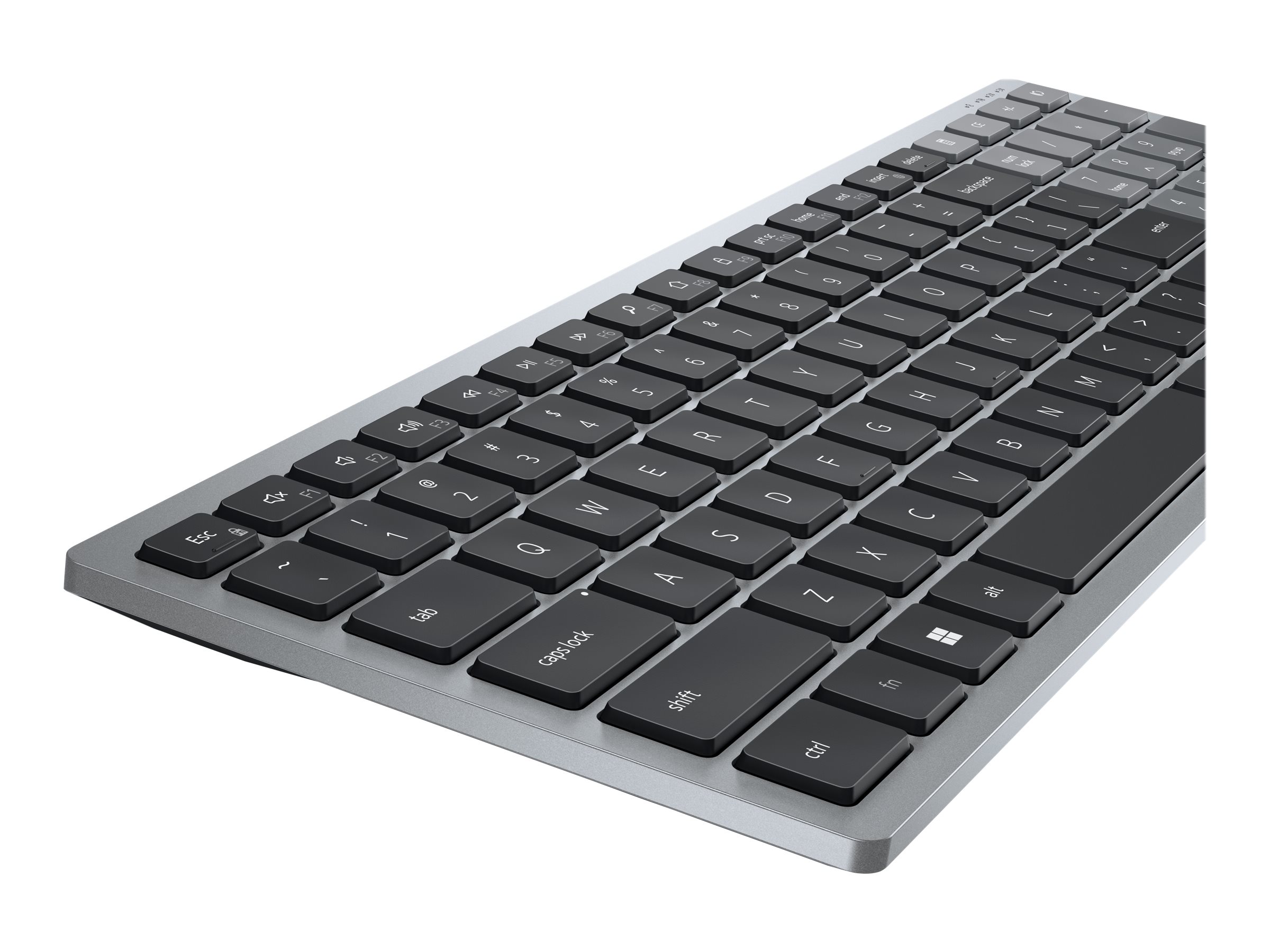 DELL KB740 tastiera RF senza fili + Bluetooth QWERTZ Tedesco Grigio, Nero