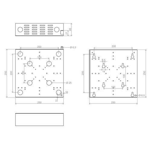 Hagor 8901 signage display mount accessory PC compartment