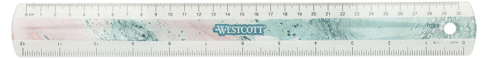 Westcott Lineal Trendsetter 30.0 cm rosa-tuerkis