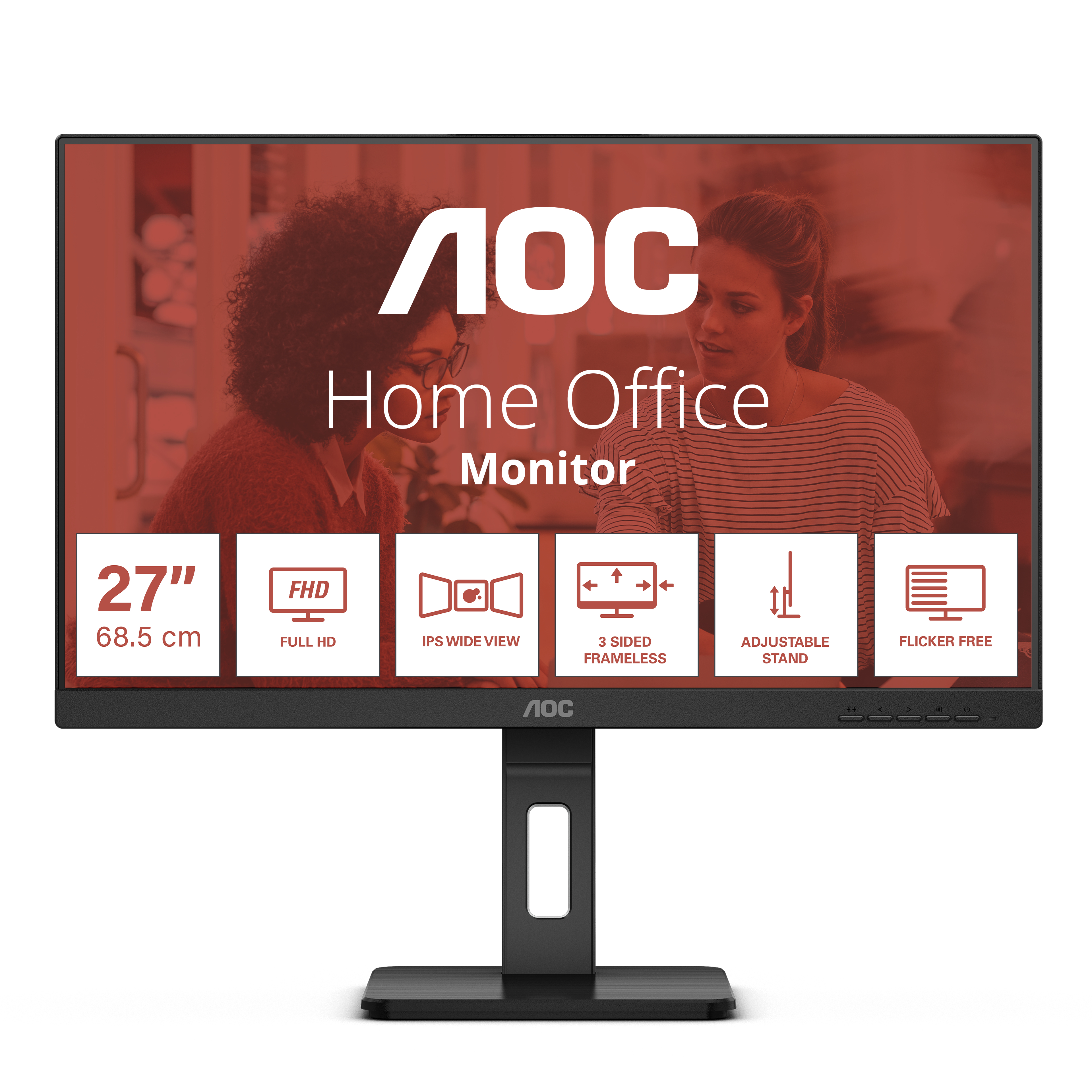 AOC E3 27E3QAF computer monitor 68.6 cm (27) 1920 x 1080 pixels Full HD LED Black