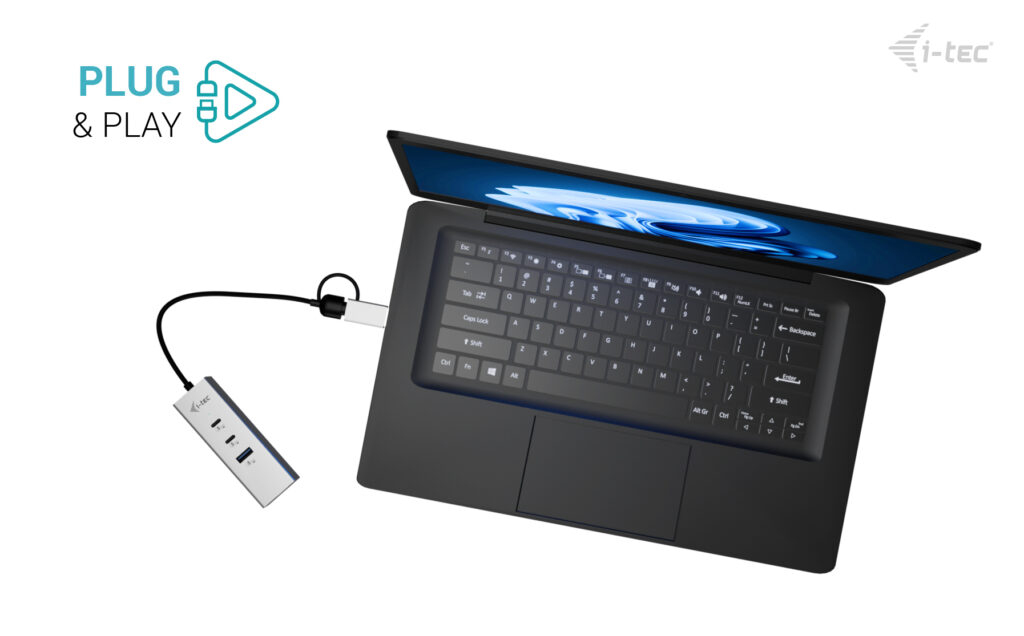 i-tec Hub - 2 x USB-C 3.2 Gen 1 + 1 x USB-A