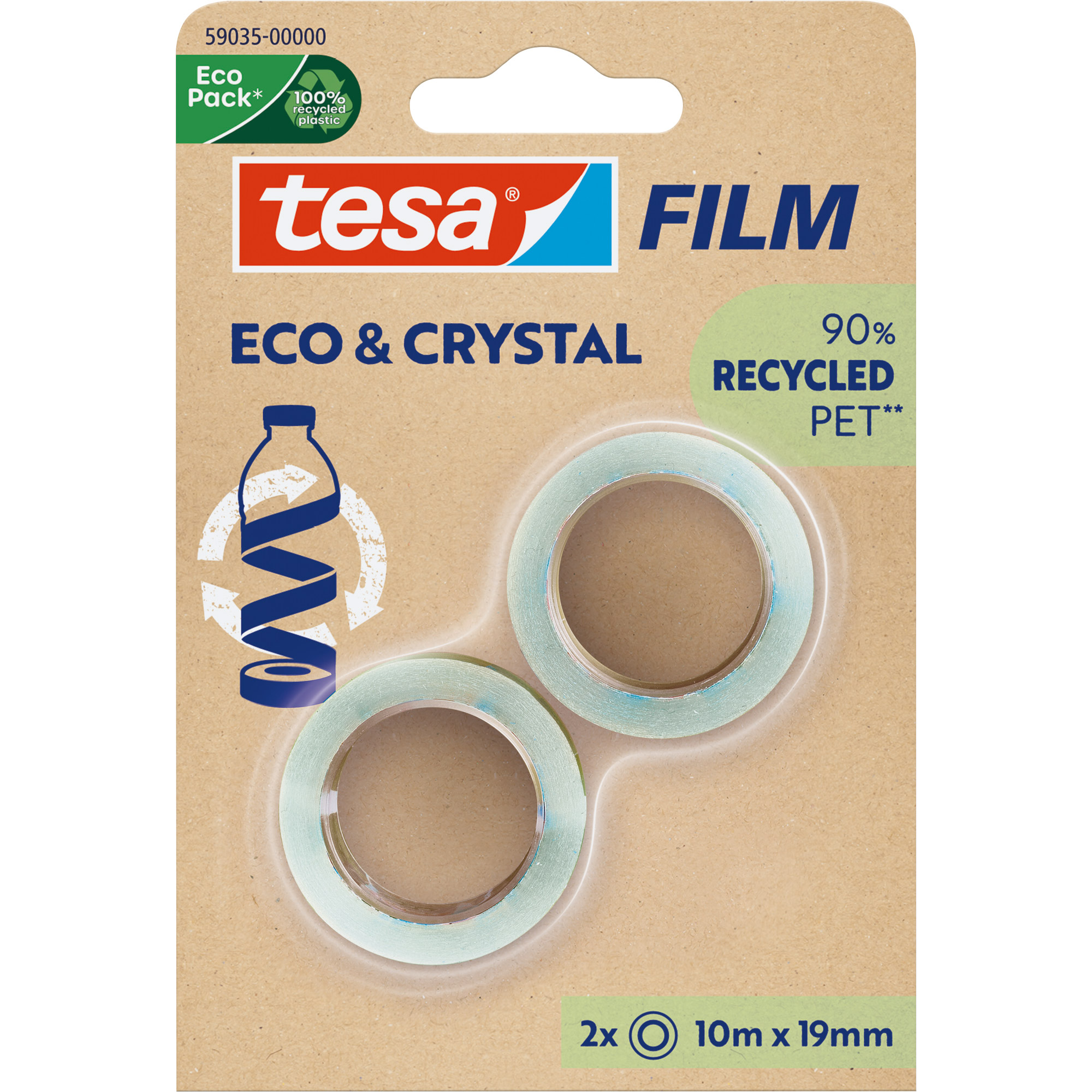 Tesa Eco & Crystal 59035-00000-00 film Eco & Crystal Transparent L x B 10