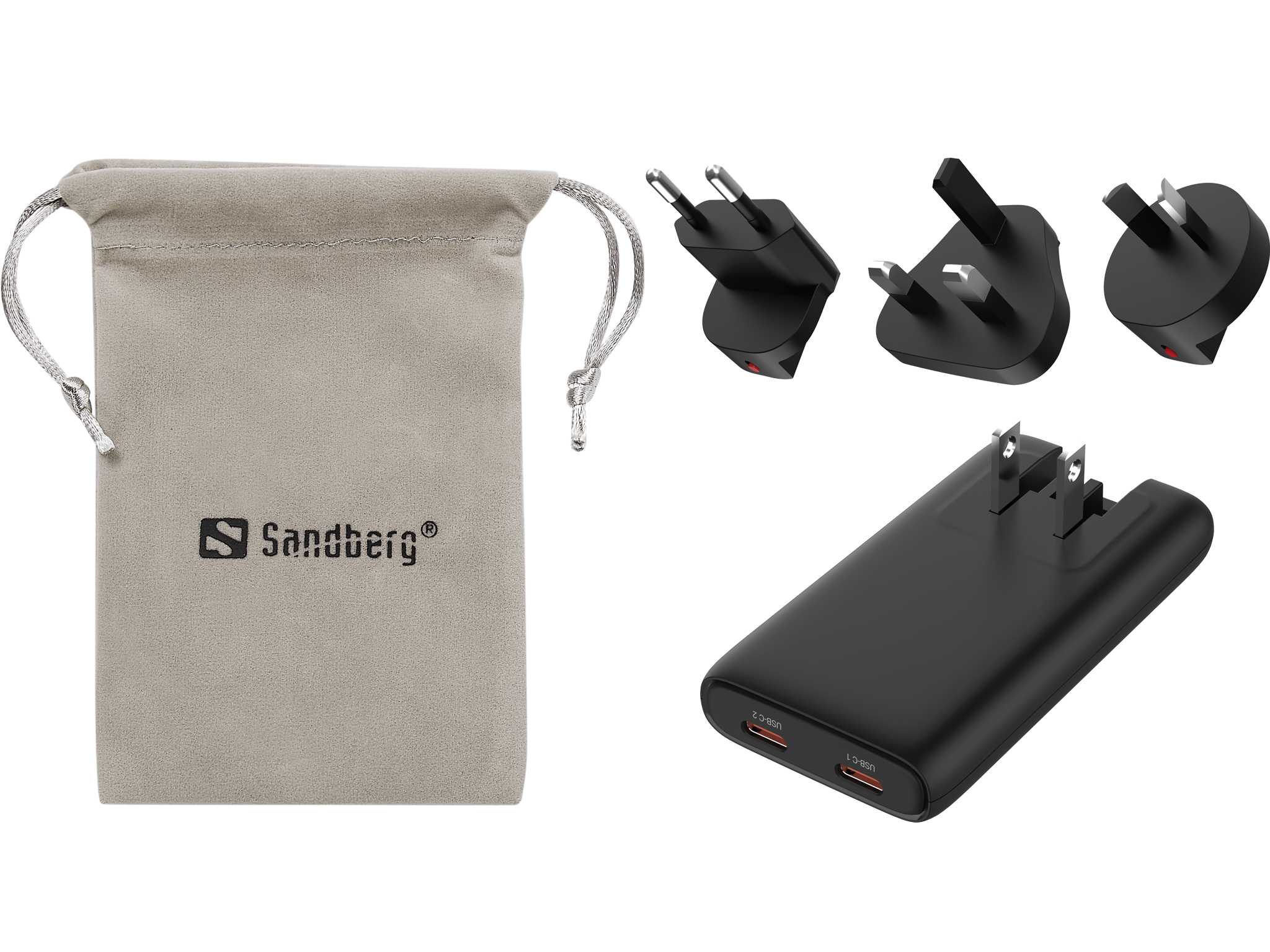 SANDBERG 4in1 TravelCharger 65W Black