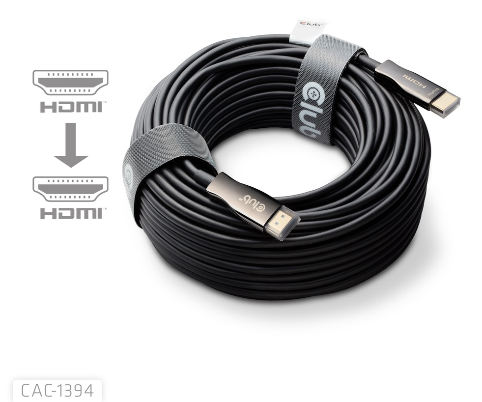 CLUB3D CAC-1394 Ultra High Speed AOC Cable 4K120Hz/8K60Hz Unidirectional M/M 100m