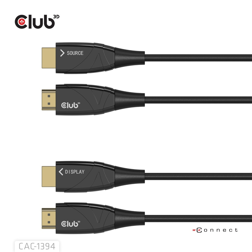 CLUB3D CAC-1394 Ultra High Speed AOC Cable 4K120Hz/8K60Hz Unidirectional M/M 100m