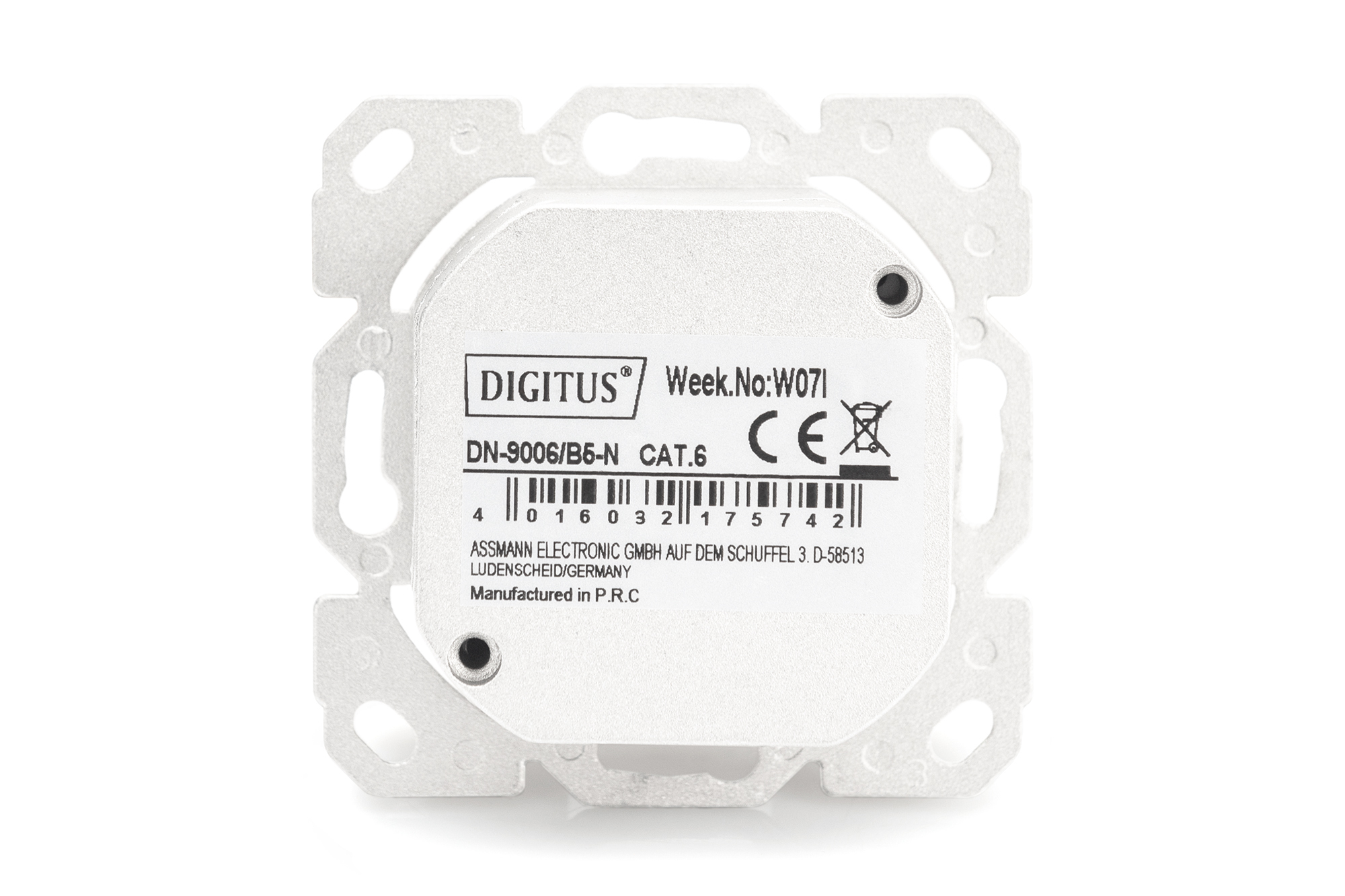 DIGITUS CAT 6, Klasse E, Datendose, Aufputz