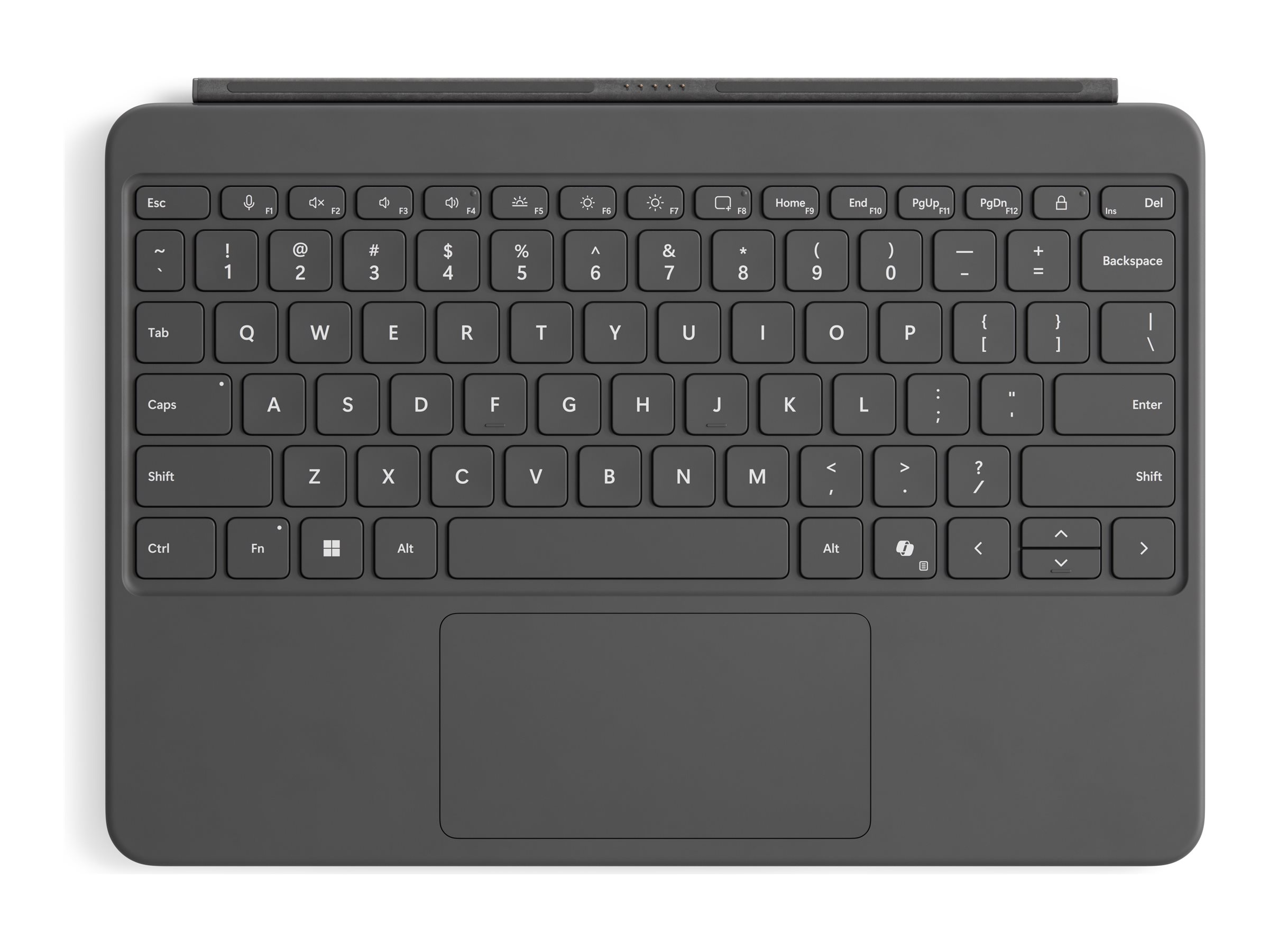 Microsoft Surface Pro Keyboard - 12-inch - Tastatur - mit Touchpad, Beschleunigungsmesser - hinterleuchtet - magnetische Dockingstation - QWERTZ - Deutsch - Slate - 70% Recyclingpapier-basierte Verpackung - f�r Surface Pro Copilot+ PC for Business (12-inc