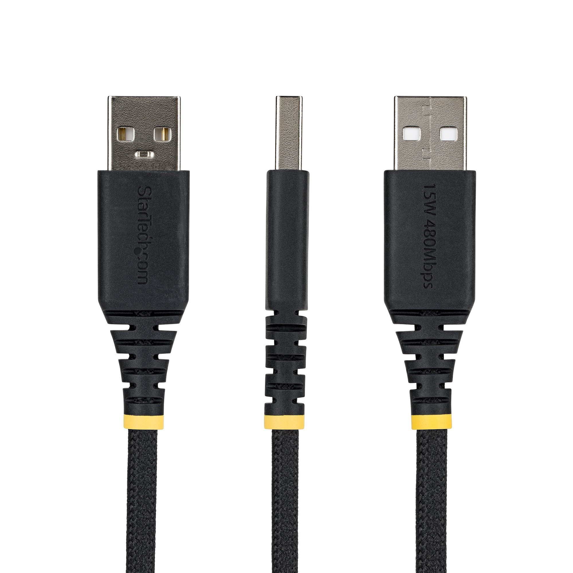 StarTech.com Cable Cargador USB-A a USB-C de 15cm - 15W 3A - Cable USB a Tipo C de Carga R�pida Trenzado de Nailon - Recubrimiento de TPE