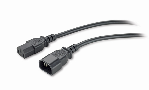 APC PWR Cord C13 - C14, 0.6 m Negro 0,61 m C13 acoplador C14 acoplador