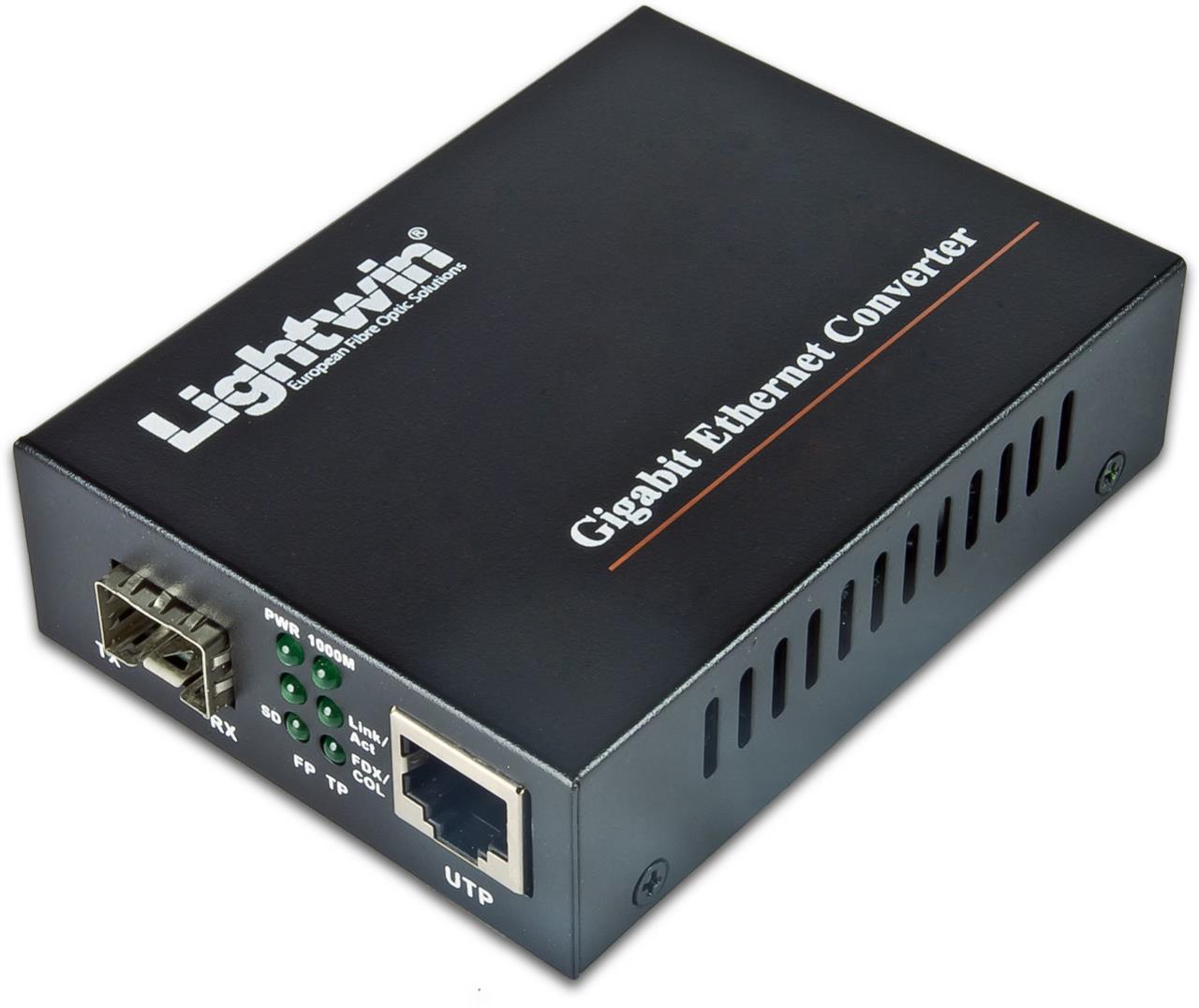 Lightwin Gigabit Medienkonverter 10/100/1000Base-T auf SFP