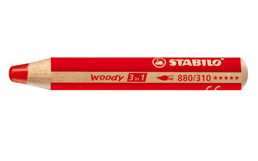 STABILO woody 3 in 1 Rosso 1 pz