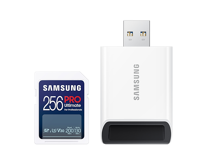 Samsung PRO Ultimate SD Card 256GB 2023 reader - Secure Digital (SD)