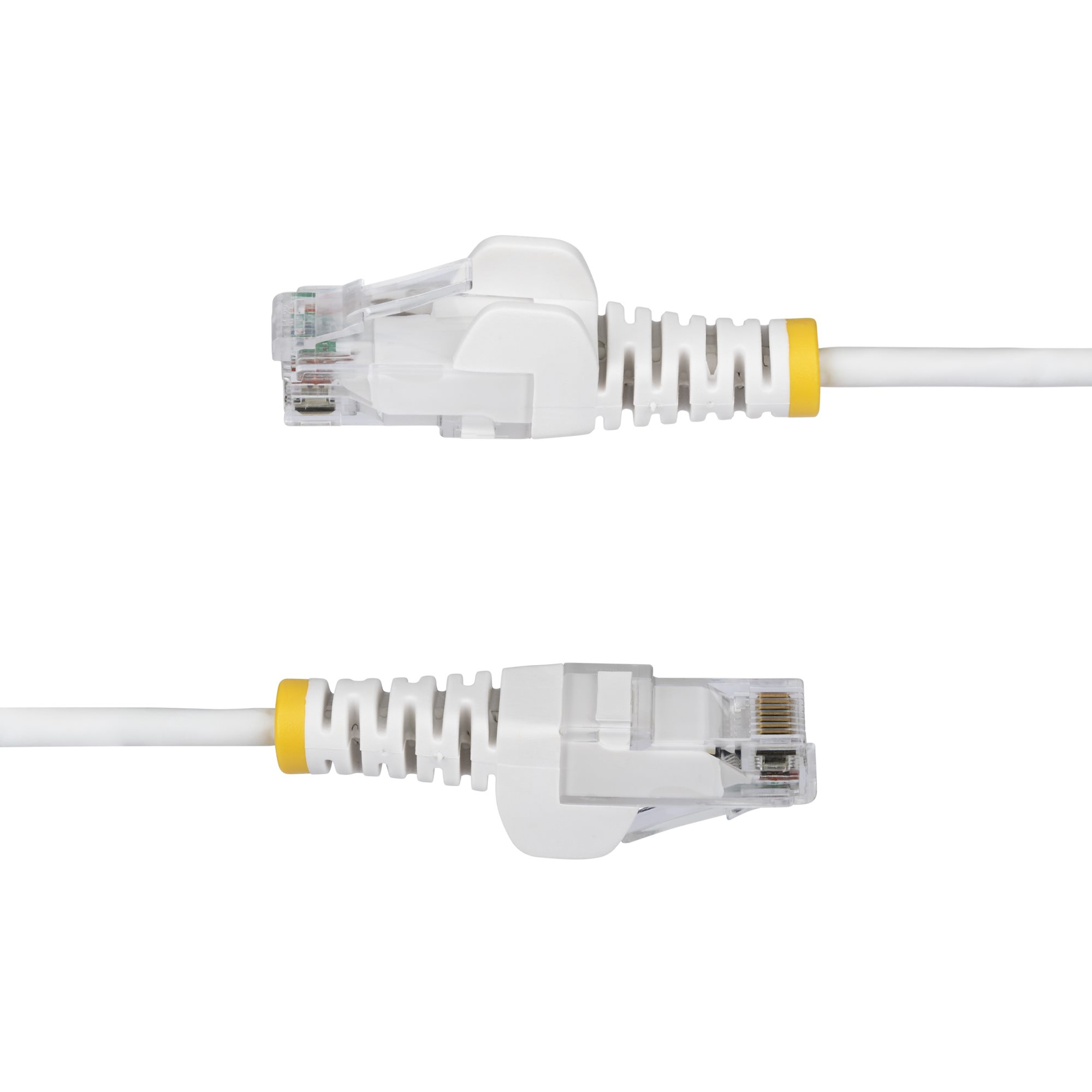 StarTech.com 25cm White Slim CAT6 Ethernet Cable, Snagless, 100W PoE, UTP, LSZH, 28AWG Pure Bare Copper Wire, Slim RJ45 Network Patch Cord w/Strain Reliefs, Individually Tested