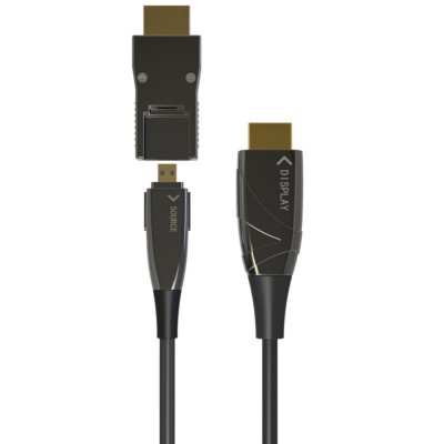 Techly ICOC-HDMI-HY2D-020 HDMI cable 20 m HDMI Type A (Standard) HDMI Type D (Micro) Black