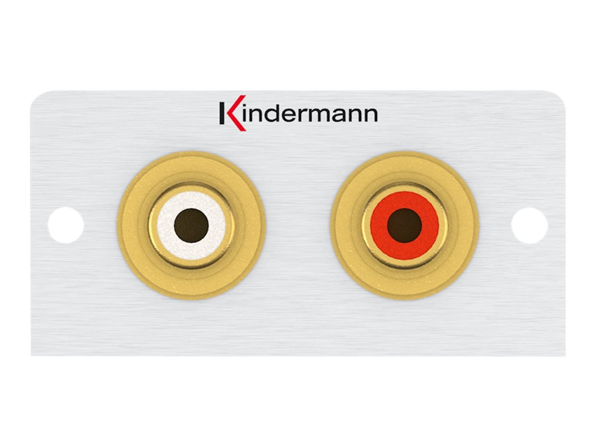 Kindermann Konnect 50 alu - Audio L/R - Modulares Faceplate-Snap-In