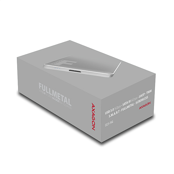 Axagon EE25-F6G Bo�tier de disques de stockage Bo�tier disque dur/SSD Gris 2.5