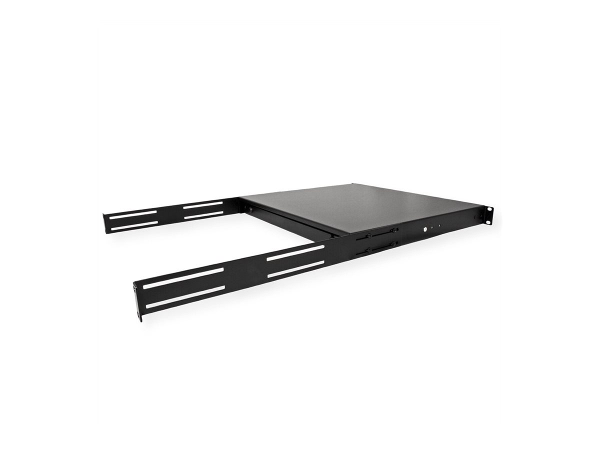 ROLINE Tastatur-Tablett - abschlie�bar, Tiefe 400 mm - RAL 9005, Jet Black - 1U - 48.3 cm (19)