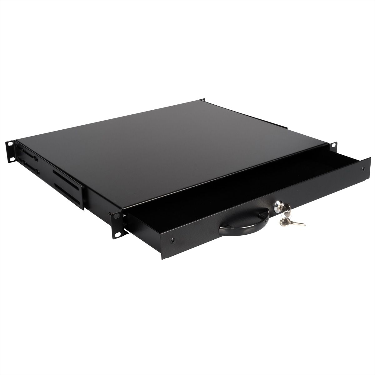 ROLINE Tastatur-Tablett - abschlie�bar, Tiefe 400 mm - RAL 9005, Jet Black - 1U - 48.3 cm (19)