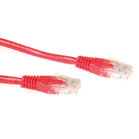 ACT Red 0.5 meter U/UTP CAT6 patch cable with RJ45 connectors