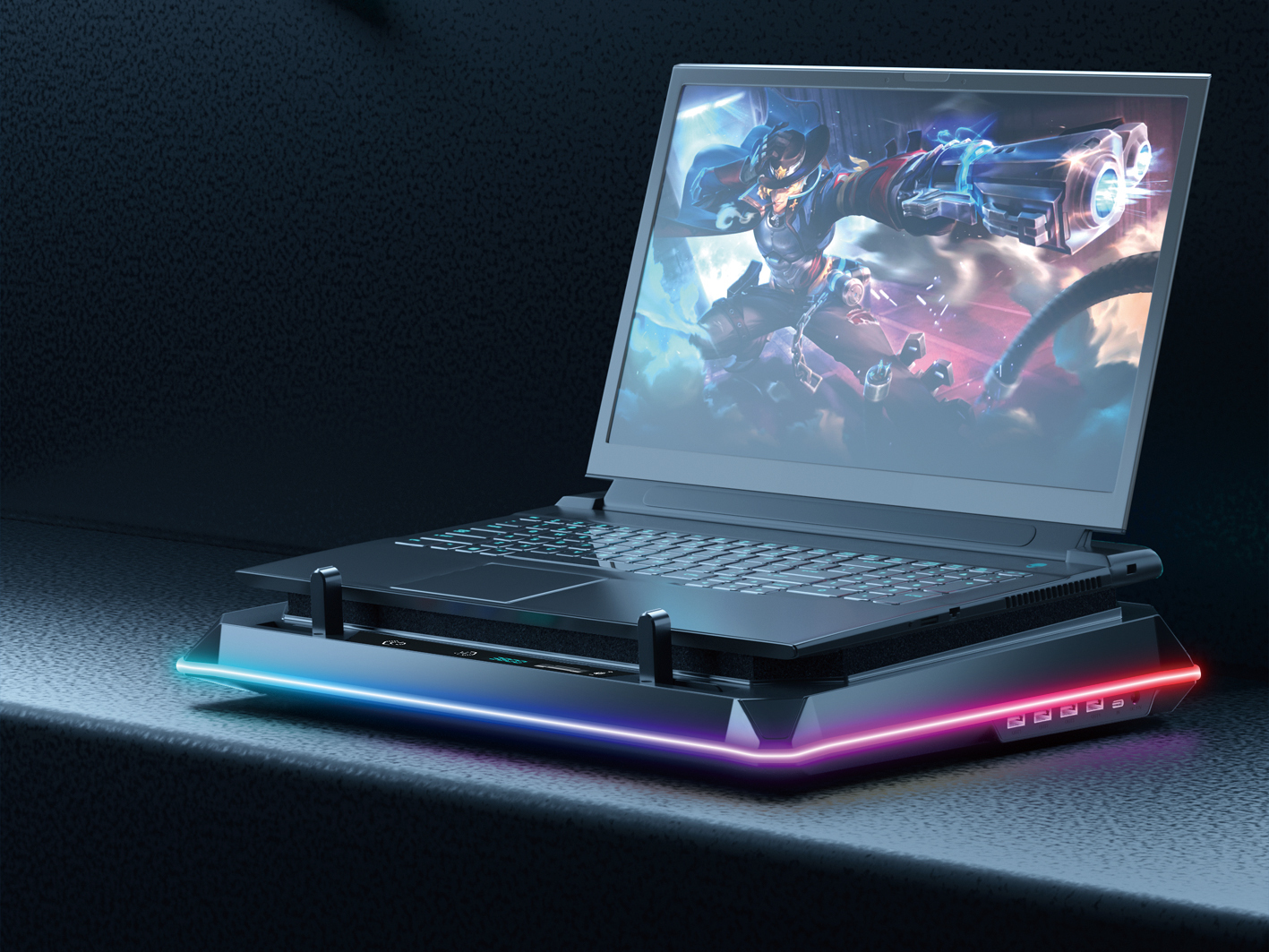 Conceptronic THYIA04B base di raffreddamento per laptop 48,3 cm (19) 1700 Giri/min Nero