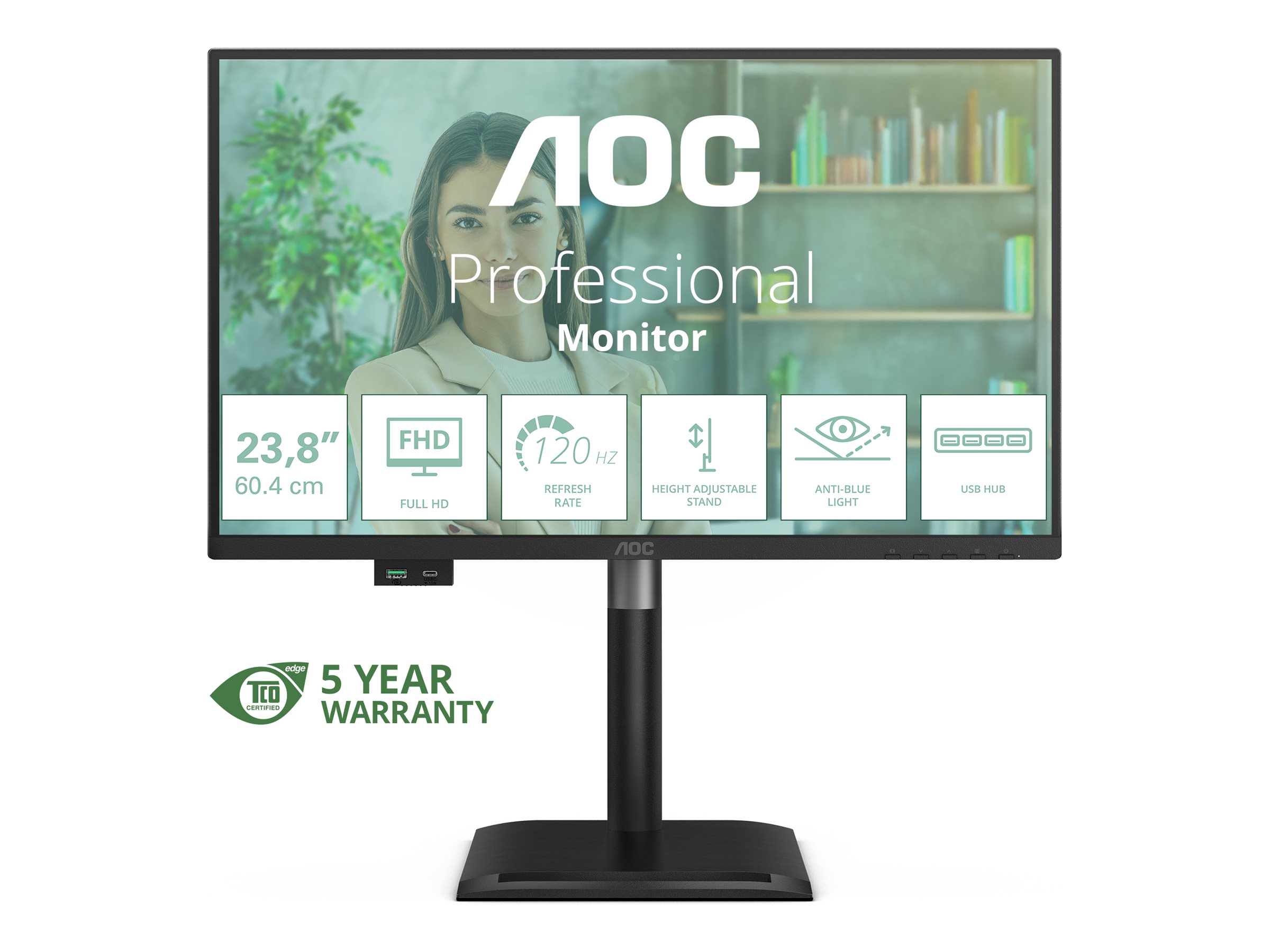AOC 24P4U - LED-Monitor - 61 cm (24) - 1920 x 1080 Full HD (1080p)