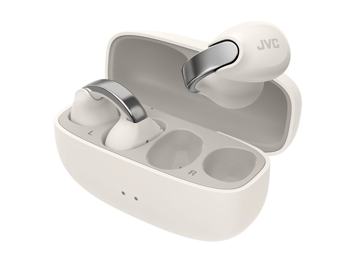 JVC HA-NP1T Auriculares Inal�mbrico Clip de oreja Llamadas/M�sica USB Tipo C Bluetooth Plata, Blanco