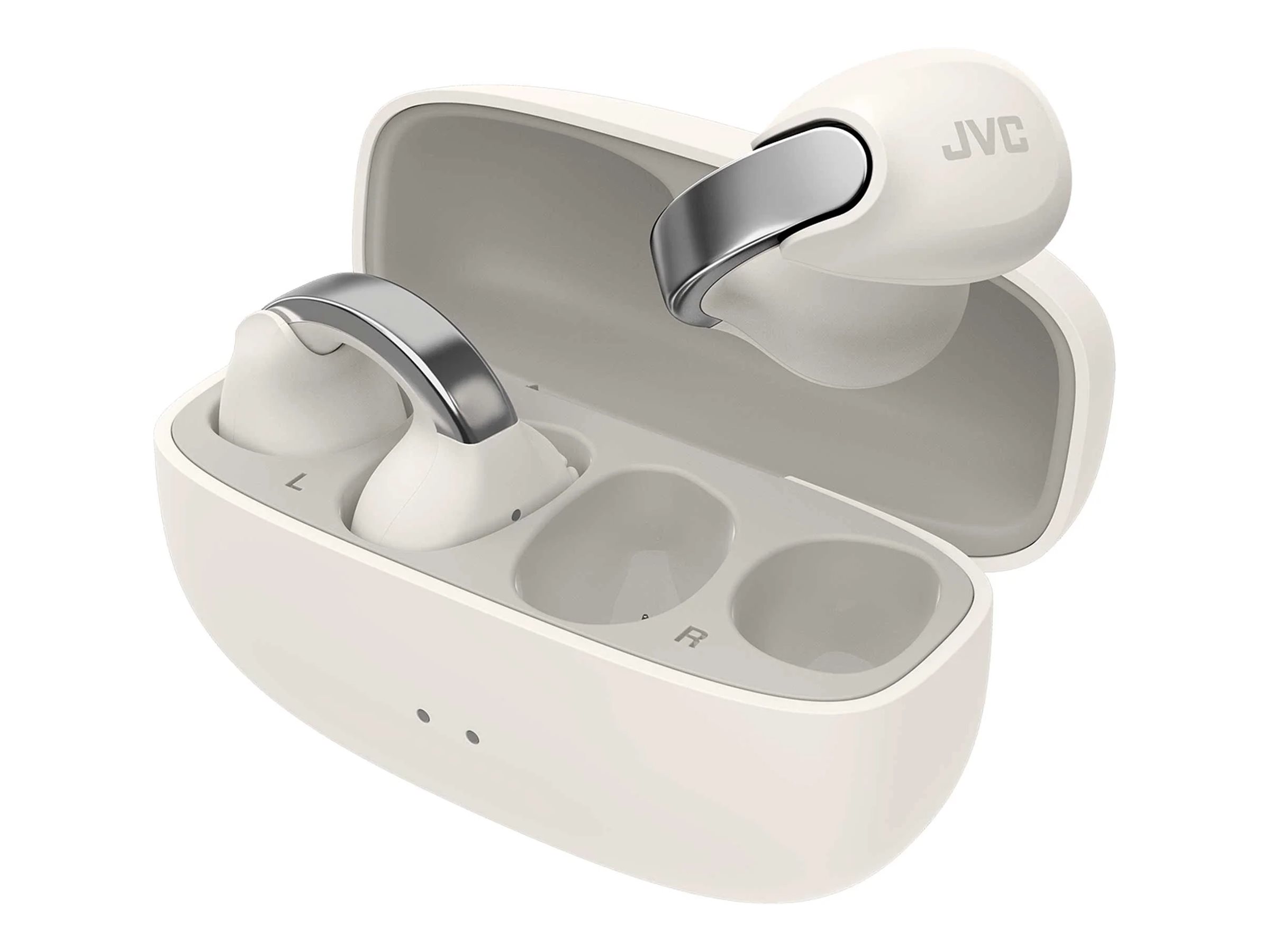 JVC HA-NP1T Auriculares Inal�mbrico Clip de oreja Llamadas/M�sica USB Tipo C Bluetooth Plata, Blanco