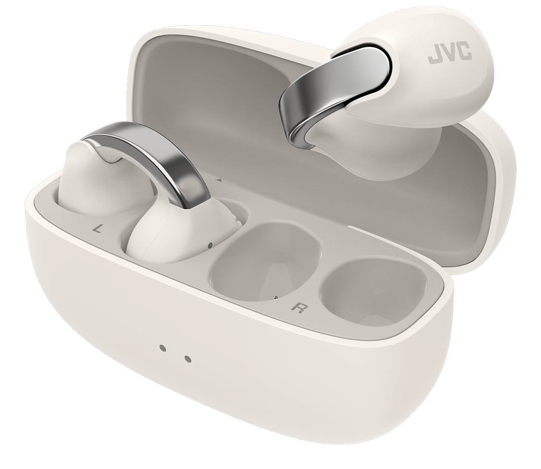 JVC HA-NP1T Auriculares Inal�mbrico Clip de oreja Llamadas/M�sica USB Tipo C Bluetooth Plata, Blanco