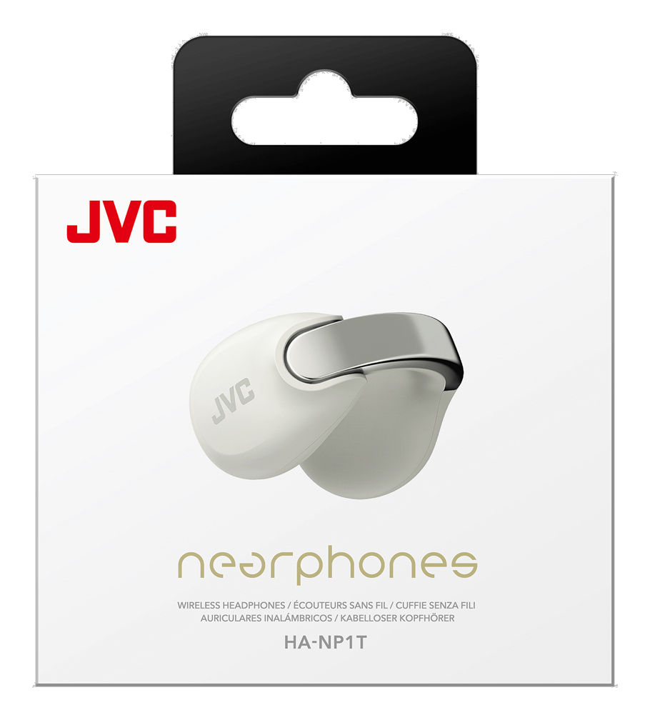 JVC HA-NP1T Auriculares Inal�mbrico Clip de oreja Llamadas/M�sica USB Tipo C Bluetooth Plata, Blanco