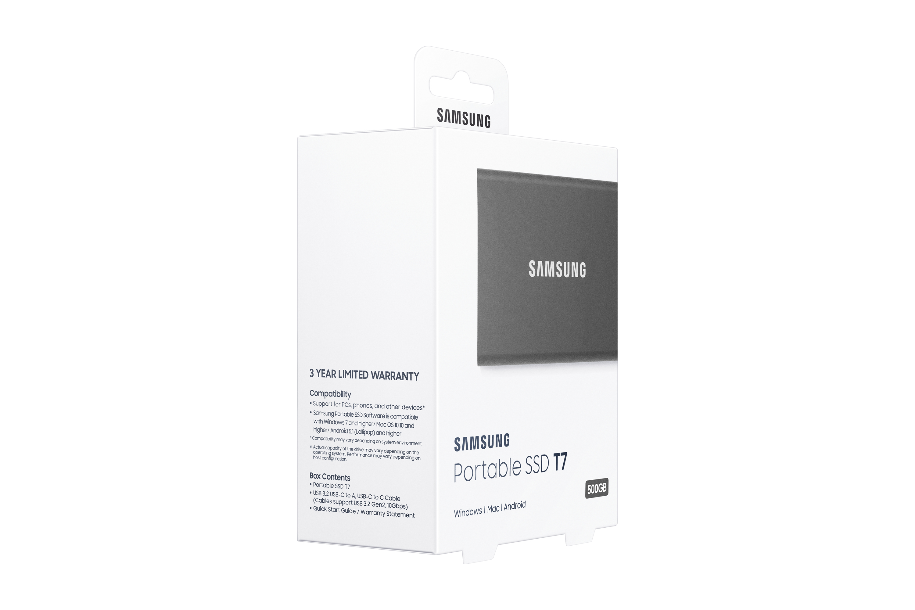 Samsung MU-PC500T/WW  Samsung Portable SSD T7 500 Go Gris