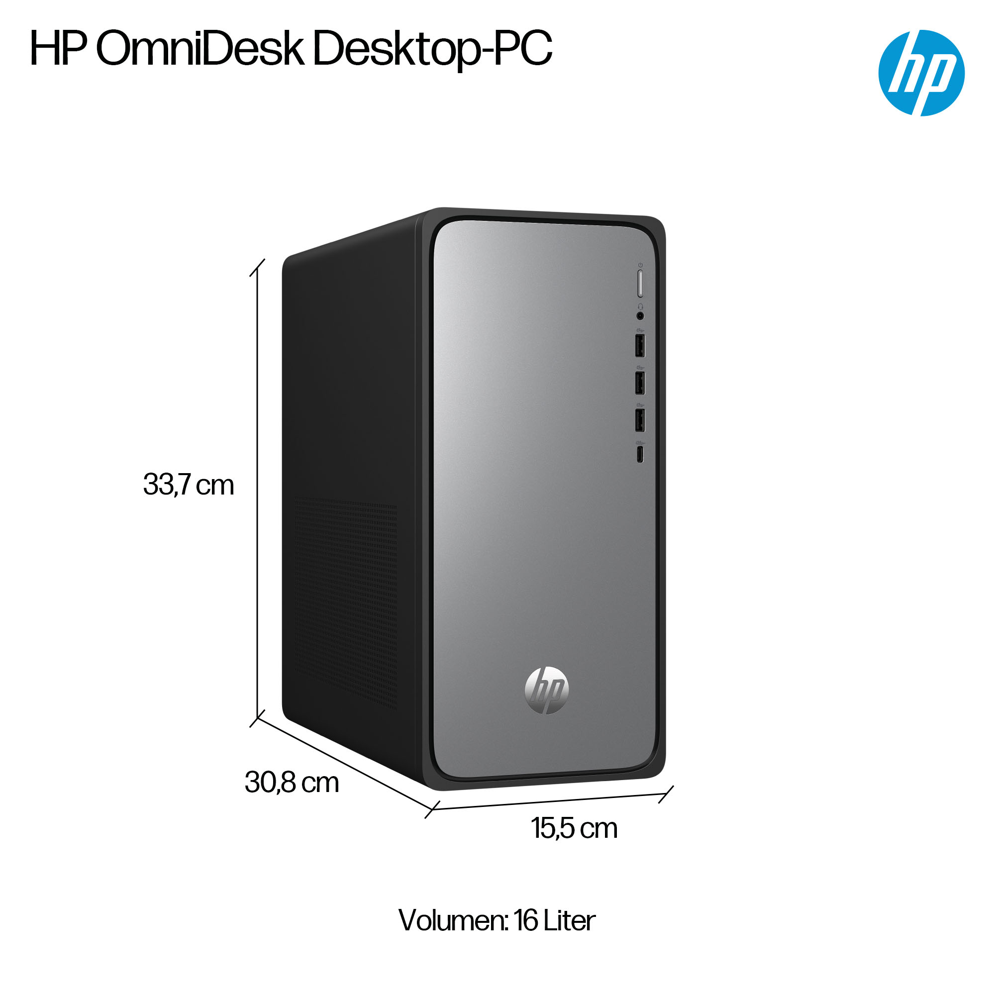 HP OmniDesk M02-0052ng - Tower - Core i5 i5-14400 / 2.5 GHz