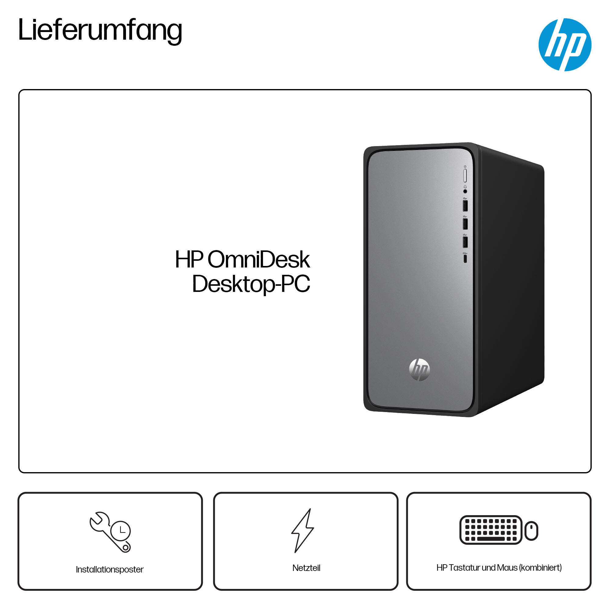 HP OmniDesk M02-0052ng - Tower - Core i5 i5-14400 / 2.5 GHz