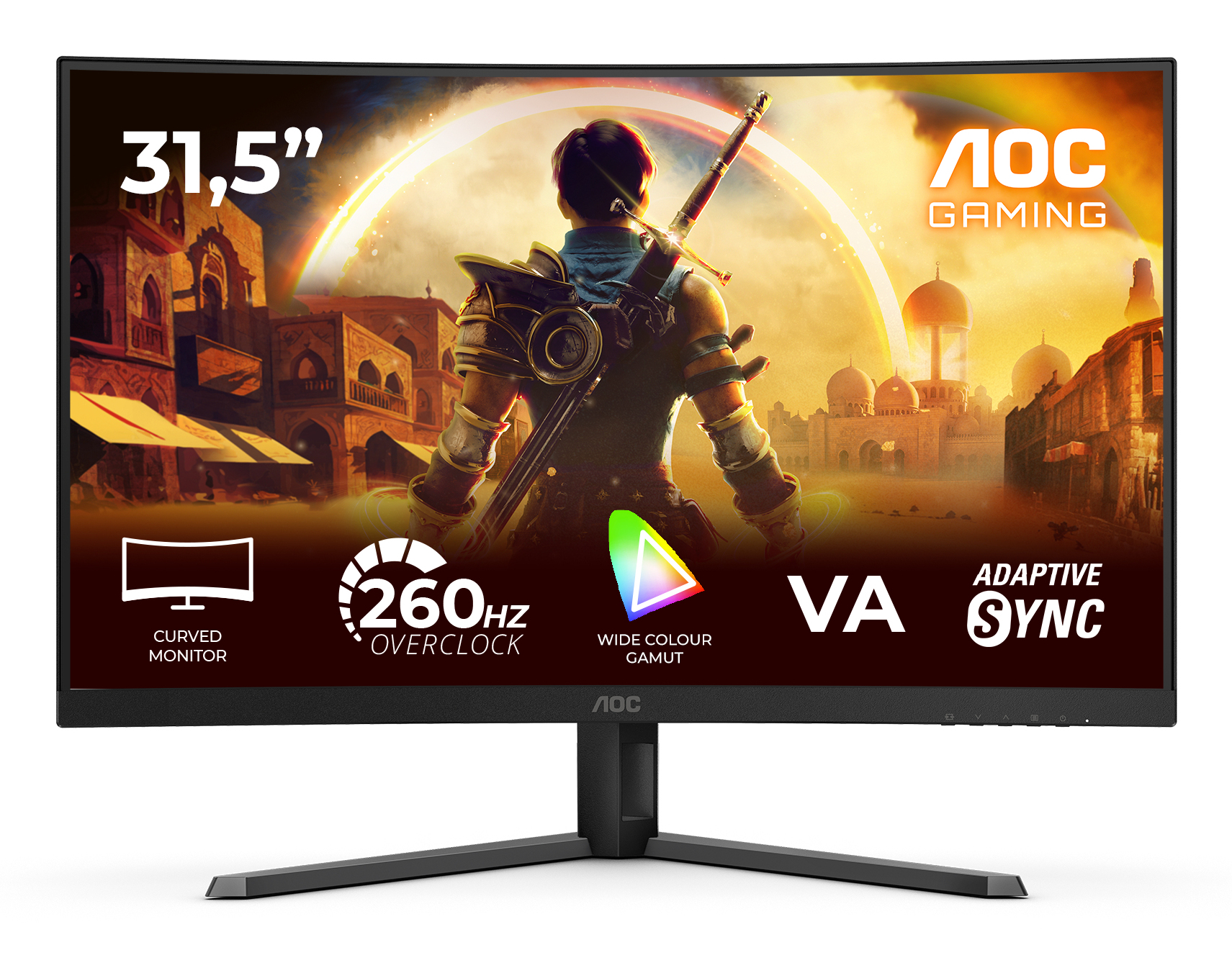 AOC G4 C32G42ZE pantalla para PC 80 cm (31.5) 1920 x 1080 Pixeles Full HD LED Negro, Rojo