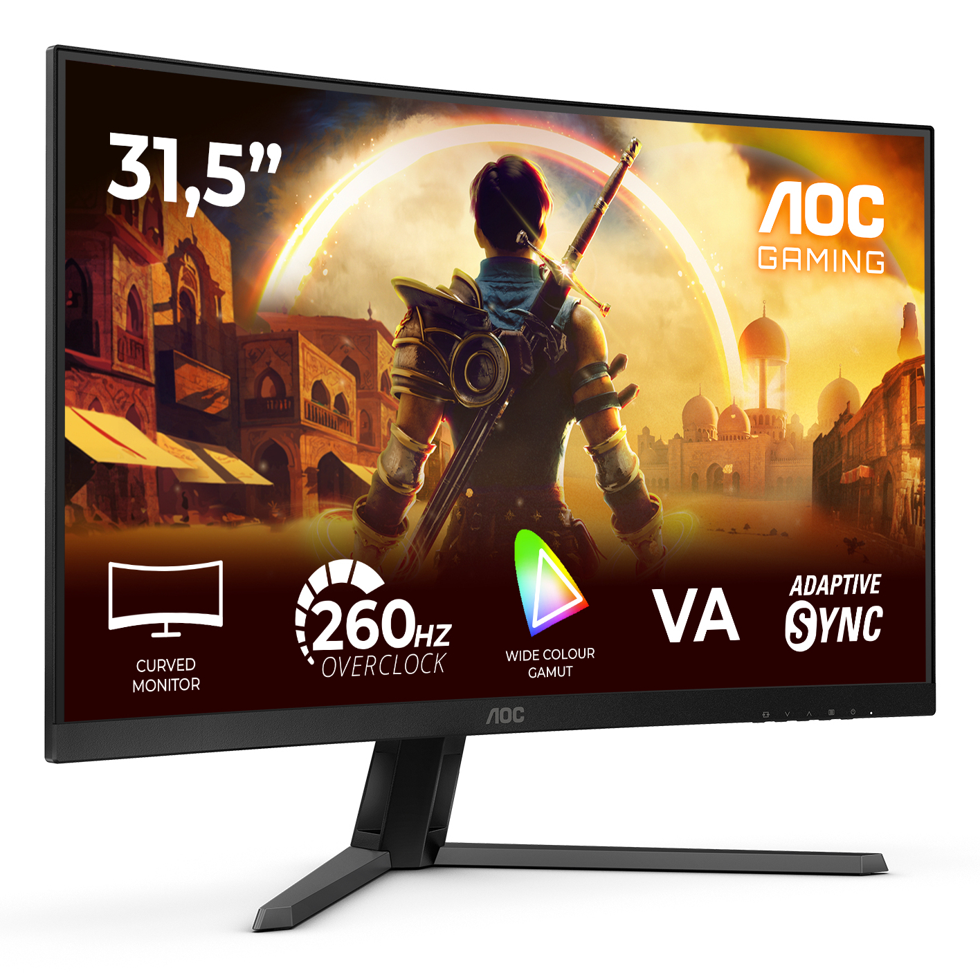 AOC G4 C32G42ZE pantalla para PC 80 cm (31.5) 1920 x 1080 Pixeles Full HD LED Negro, Rojo