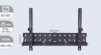 VivoLink VLMW4065T - 165,1 cm (65) - 65 kg - 200 x 200 mm - 600 x 400 mm - -15 - 15 - Schwarz
