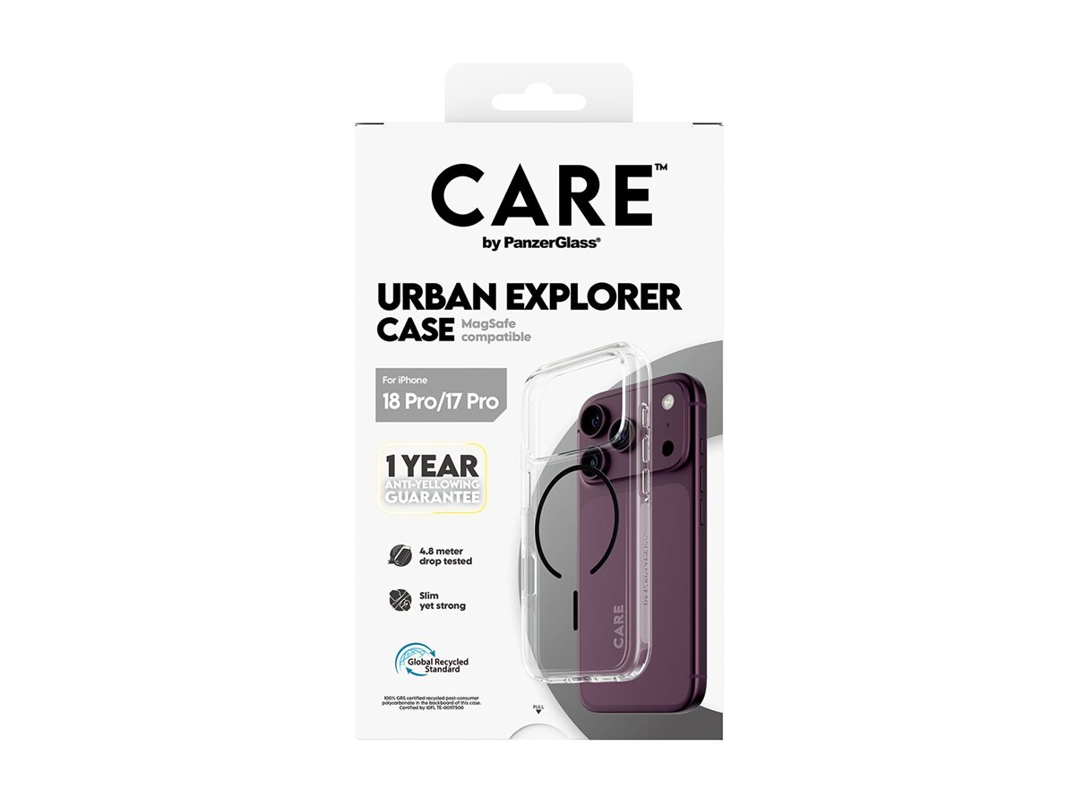 PanzerGlass CARE by � Urban Explorer Case Transparent w. Black MagSafe iPhone 18 Pro | 17 Pro coque de protection pour t�l�phones portables Housse