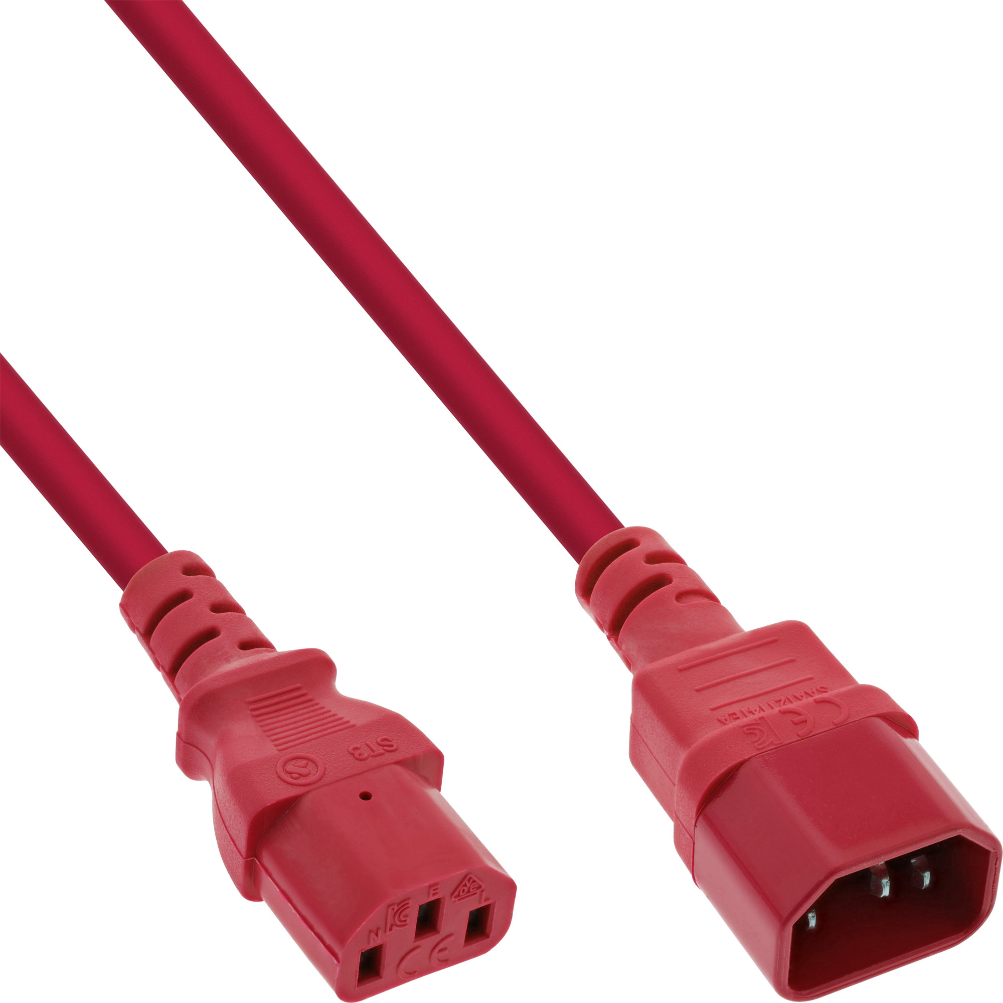 InLine 16504R cable de transmisi�n Rojo 1,5 m C13 acoplador C14 acoplador