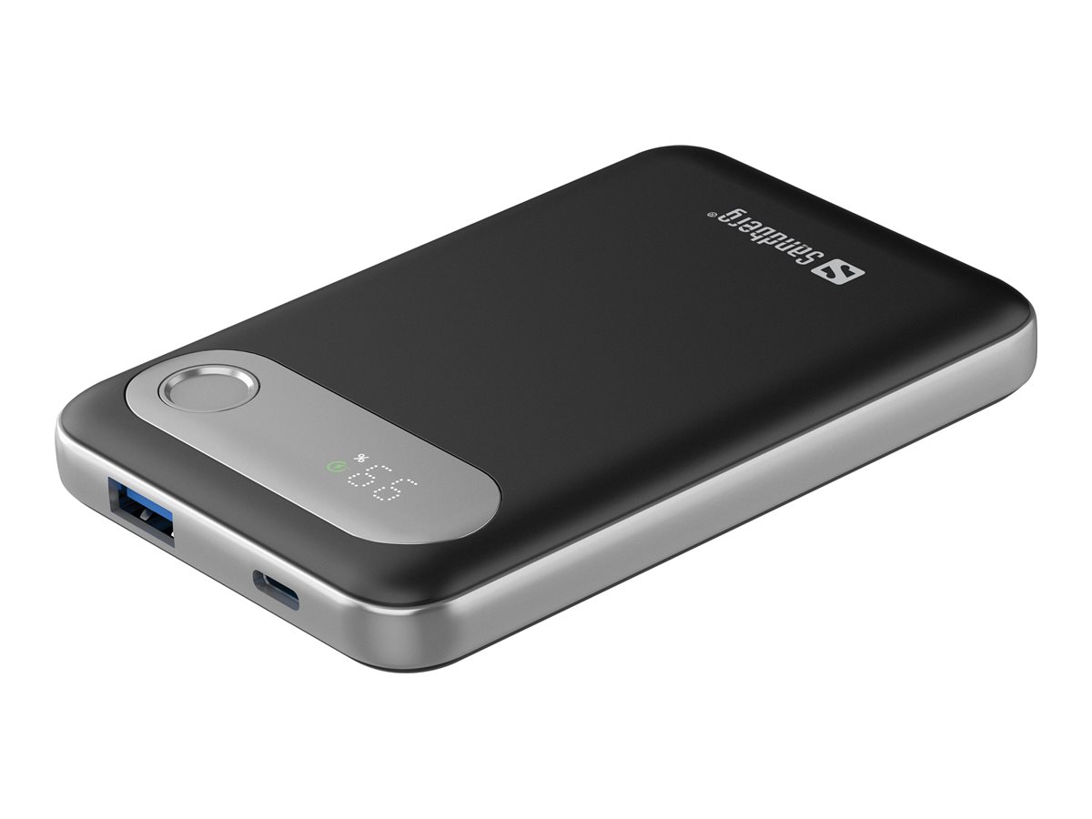 SANDBERG Travel - Powerbank - 10000 mAh - 38.5 Wh - 20 Watt - 4.5 A - PD - 2 Ausgabeanschlussstellen (USB, 24 pin USB-C)