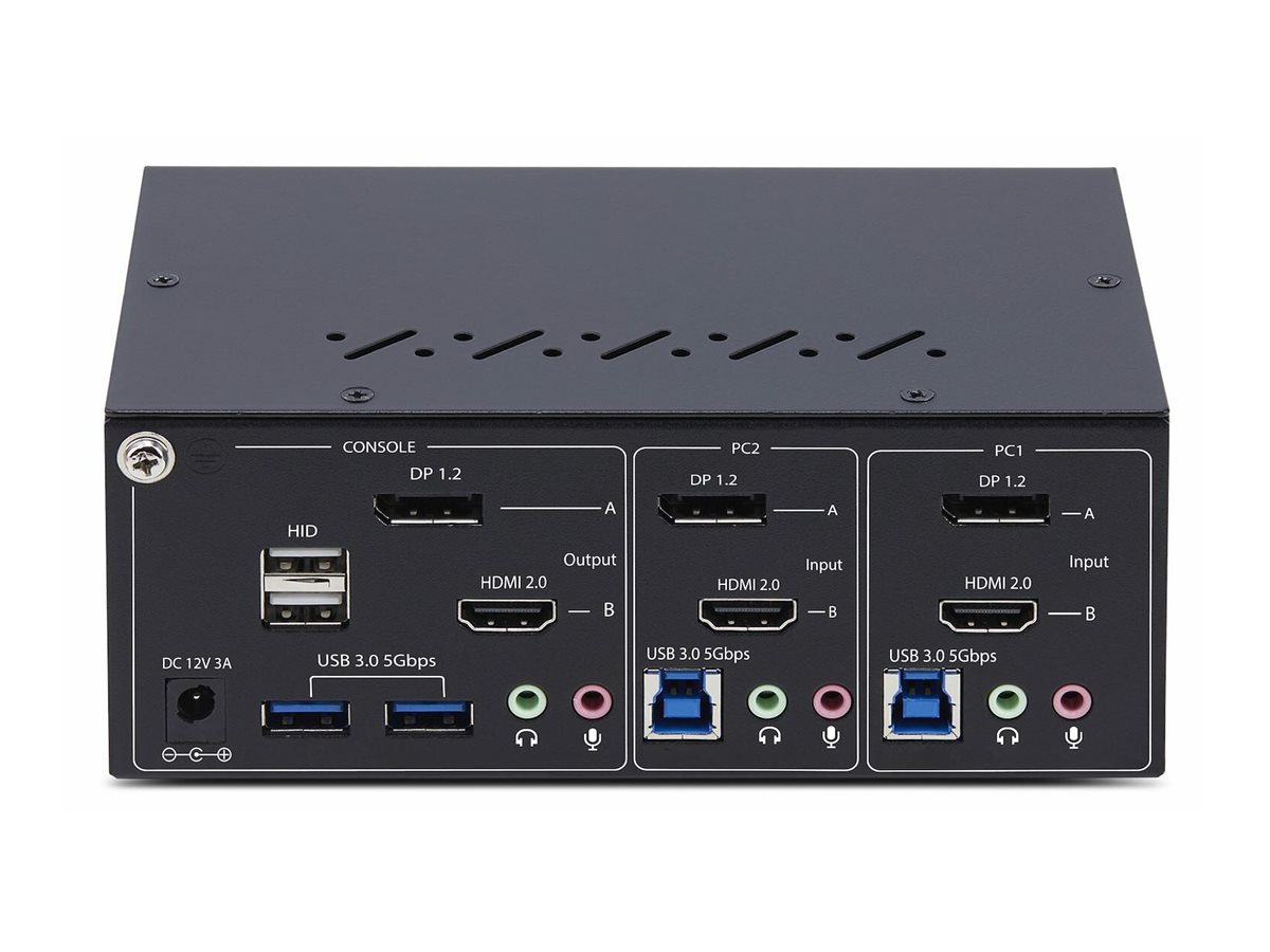 StarTech.com 2-Port Dual-Monitor DisplayPort en HDMI KVM Switch, 4K 60Hz